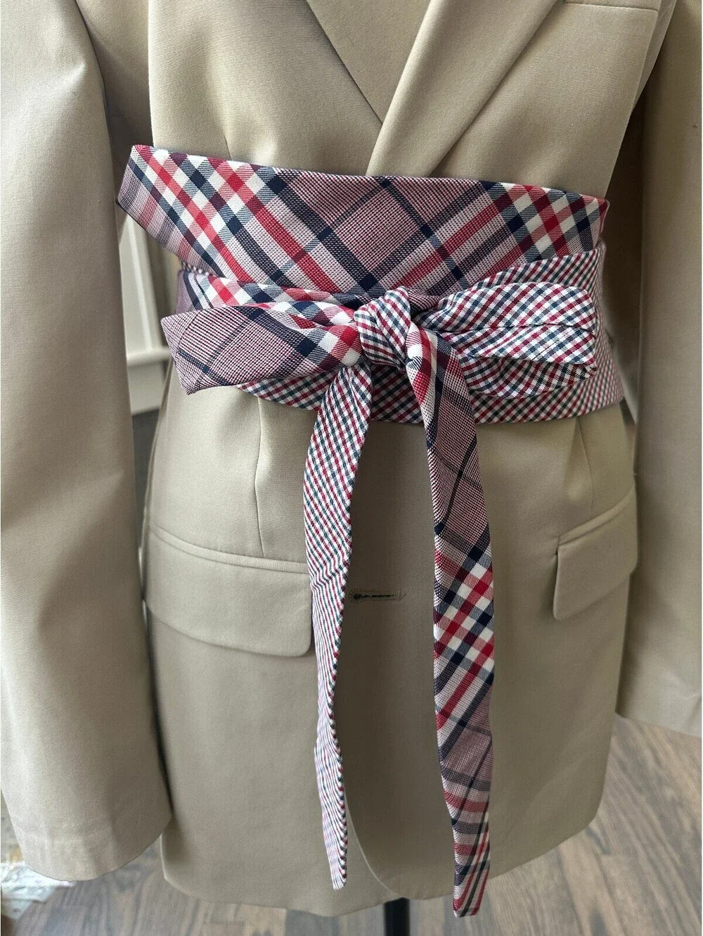 Upcycled Necktie Obi Wrap Belt | Handmade Corset Style Belt | One-of-a-Kind | OS